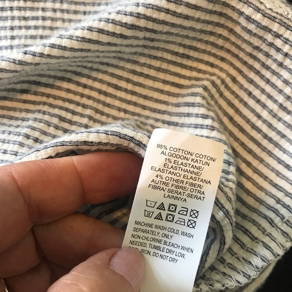 Lucky Brand Ruffle Sleeve Striped Mini Dress S - Picture 9 of 9